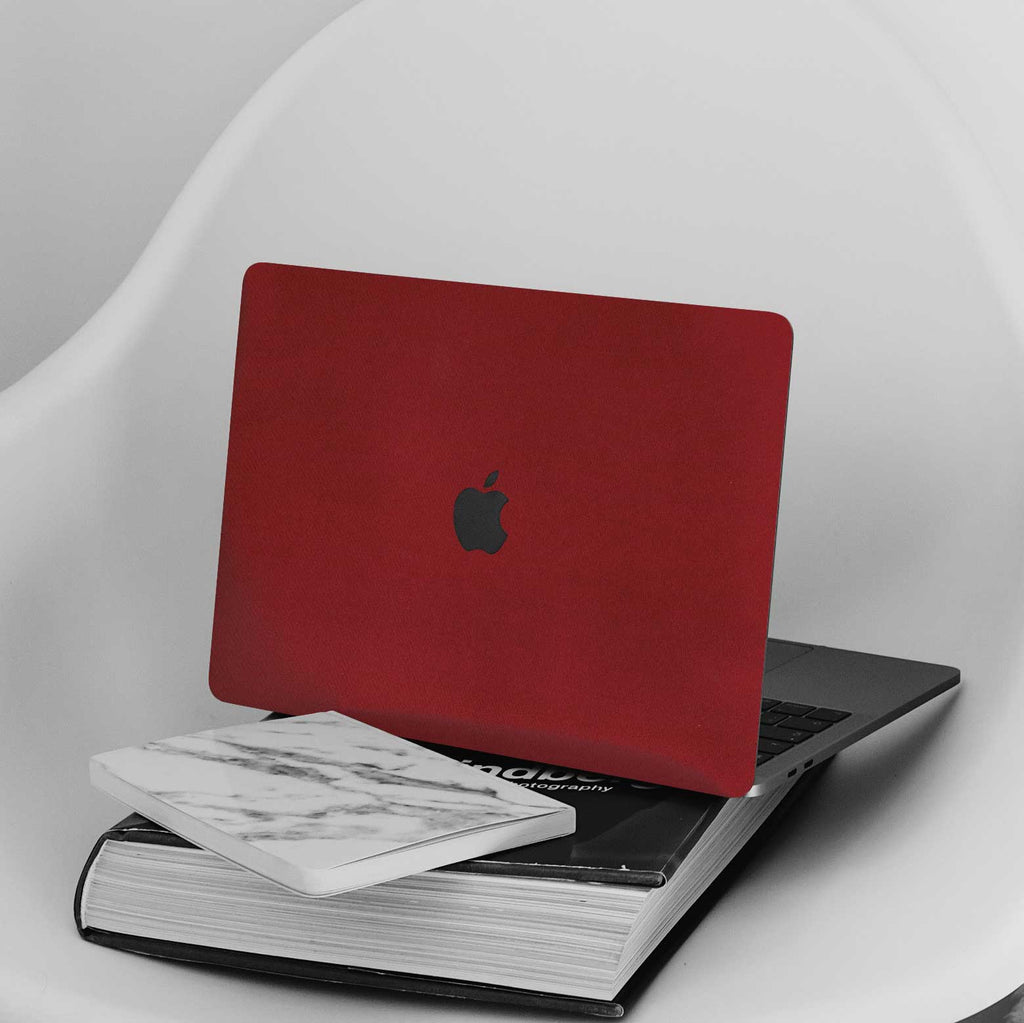 MacBook Skin Samt Carmine