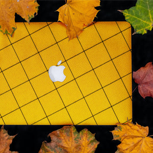 MacBook Skin Senf Karo