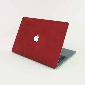 MacBook Skin Samt Carmine