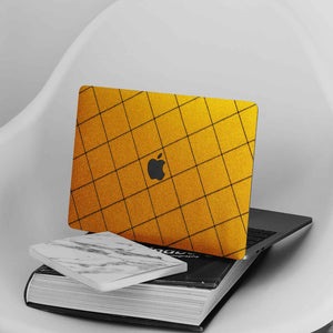 MacBook Skin Senf Karo